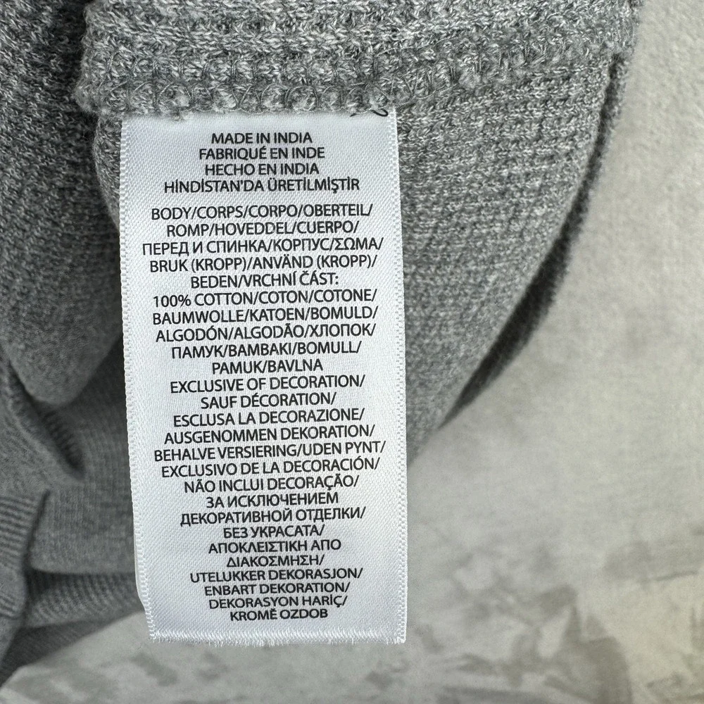 Polo Ralph Lauren Men XL Gray Waffle Knit Long Sleeve Thermal‎ Shirt 100% Cotton
